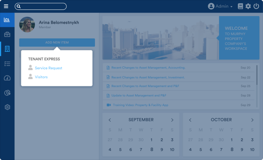 image showing WorkSpace's tenant portal that allows property managers to manage service requests through our software